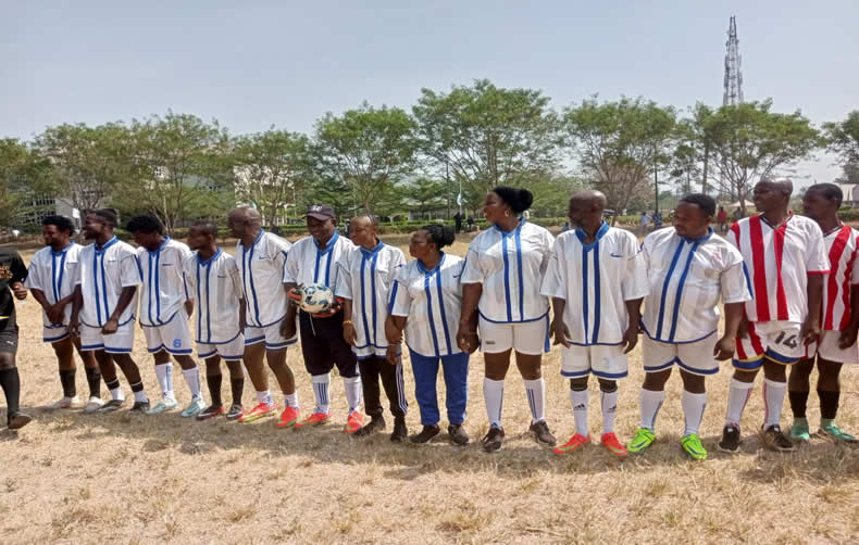 HIGHLIGHTS OF NOVELTY MATCH BETWEEN THE COLLEGE MANAGEMENT AND STUDENTS: PART OF DAY 2 ACTIVITIES OF 8TH OSCOTECH COMBINED CONVOCATION CEREMONY.